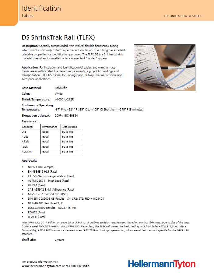 DS ShrinkTrak Data Sheet